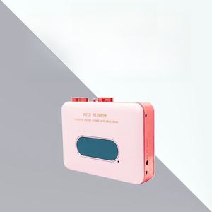 Lecteur de cassette rose rétro avec haut-parleur intégré, appareil audio portable vintage pour l'apprentissage à domicile - Product Image 5