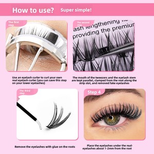 Thiết kế mới tự làm máy làm lông mi mở rộng Kit 20D 30D 40D cụm cá nhân Tóc tổng hợp cho người hâm mộ Knot miễn phí tự nhiên - Product Image 4