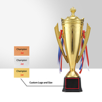 Grand trophée en plastique doré et argenté JZ, coupe pour le football, le basketball, les compétitions sportives, les cérémonies de remise de prix, les fêtes, les cadeaux