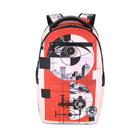 Mochila Urbana con Estampado Geométrico, Mochila Diaria Urbana, Correa Ajustable para Adolescentes, Viajes Escolares