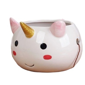 Ceramic Knitting Bowl Ceramic Yarn Bowl Unicorn Shape >10