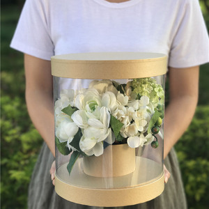 <span class=keywords><strong>Scatola</strong></span> di <span class=keywords><strong>fiori</strong></span> all'ingrosso di lusso personalizzato trasparente <span class=keywords><strong>scatola</strong></span> di <span class=keywords><strong>fiori</strong></span> di san valentino trasparente cilindro in PVC <span class=keywords><strong>con</strong></span> coperchio - Product Image 5