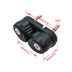Abrazadera de Cuerda de 48 mm, Negra, Roja, Gris, con Rodamiento de Nylon, Repuesto para Ancla de Barco - Product Image 2