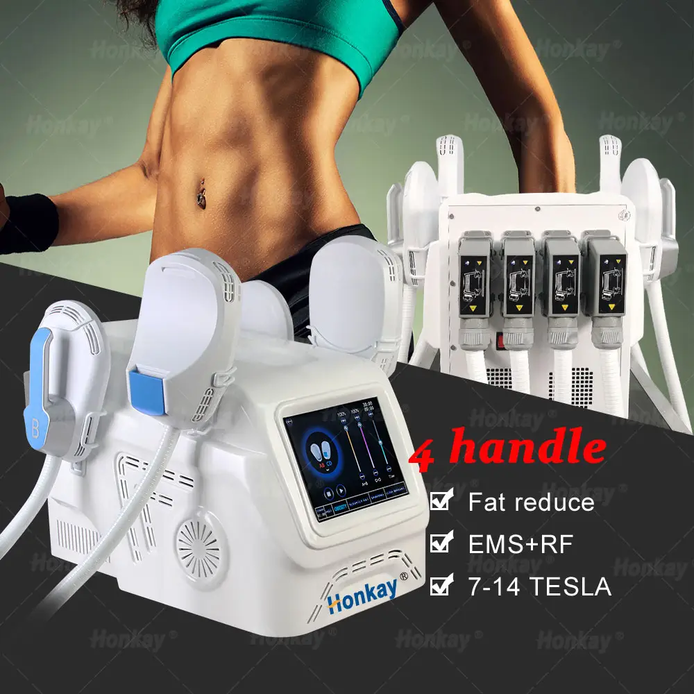 2024 Top selling 4 handles with RF High Intensity Body Sculpting Machine loss Fat Burning Beauty Machine