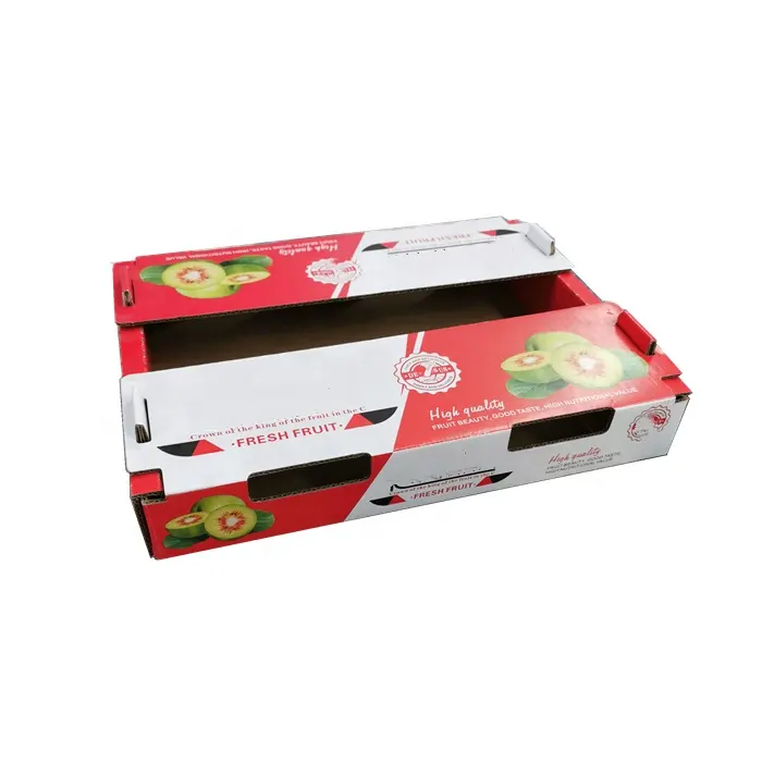 Emballage en papier ondulé avec Logo personnalisé, pour Kiwi fraises, boîtes de livraison, pour Fruits, 50 unités