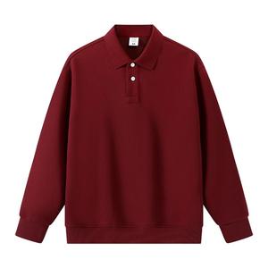 <span class=keywords><strong>Felpa</strong></span> <span class=keywords><strong>con</strong></span> Colletto <span class=keywords><strong>Polo</strong></span> Personalizzata 350G a Maniche Lunghe Oversize per Uomo <span class=keywords><strong>con</strong></span> Logo OEM ODM - Product Image 4