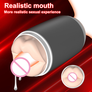 Doppelendiger Masturbator für Männer, Flugzeug-Cup, Oralsex- und Analsex-Kanal, umgekehrter Penistrainer, Sexspielzeug für Erwachsene - Product Image 2