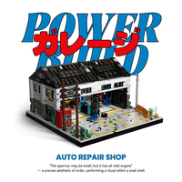 PB PB8867 MOC Atelier de réparation automobile, garage, atelier, modèle de véhicule modulaire, kits de construction, briques, cadeaux pour adultes, ensembles de blocs de construction