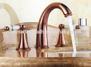 Poli Généralisée 3 Trous Robinet de Lavabo 2 Poignées En Céramique Bassin Évier Mélangeur Robinet robinet Pour Salle De Bain - Product Image 3
