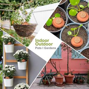 Nouveauté Pots Olla en argile faits à la main Pots d'arrosage en poterie avec liège pour le jardin comme système d'irrigation de pots de fleurs - Product Image 5