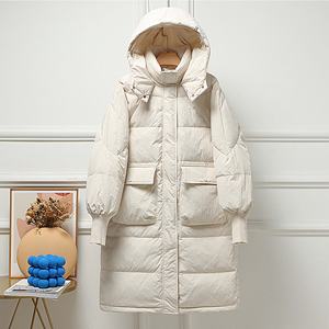 2023 hiver <span class=keywords><strong>doudoune</strong></span> dames chaud capuche rembourré vêtements femmes longs manteaux - Product Image 3