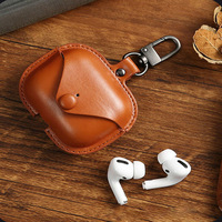 Estuche de Cuero de Alta Calidad para Auriculares Apple Airpods Pro 2 3, Funda Protectora de Cuero, Anti-Caídas, Resistente a Impactos