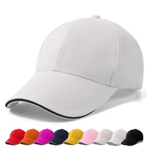 Sombrero de béisbol con hebilla de Metal, gorra de béisbol con hebilla de Metal, suave, de sarga de algodón, color blanco, Multicolor, 6 paneles