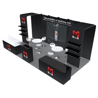 Stan Pameran Portabel Lipat Ringan Modular Aluminium 10x20 dengan Kain untuk Pameran Dagang