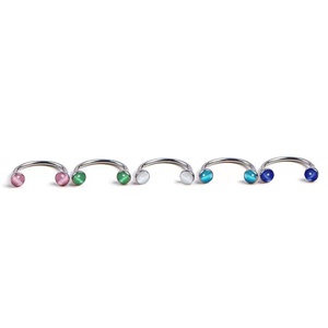 Yeni Kedi Gözü Taşı Moda Basit Yanardöner <span class=keywords><strong>Aurora</strong></span> Piercing Takı At Nalı Yüzük Burun Halkası Dudak Halkası - Product Image 4