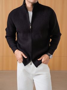 <span class=keywords><strong>Cardigan</strong></span> in Lana Comodo da <span class=keywords><strong>Uomo</strong></span>, Collo Tondo, Anti-Pilling, Spesso <span class=keywords><strong>con</strong></span> Doppia <span class=keywords><strong>Cerniera</strong></span>, Taglie Forti, Lavorato a Maglia ODM per la Stagione Invernale - Product Image 2