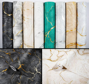 Papel Tapiz de PVC con Reverso de Papel de Aluminio de 53 cm, Diseños de Mármol, Papel Tapiz Ihouse de Guangzhou 2025 - Product Image 4