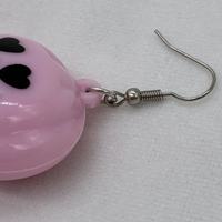 Boucles d'oreilles LED personnalisées en forme de cœur rose et de citrouille, bijoux lumineux pour fête d'Halloween, vente en gros