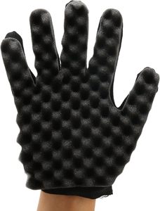 Gants éponge magiques personnalisés en gros pour boucles, brosse à ondulations, éponge à cheveux afro simple face pour hommes noirs - Product Image 1