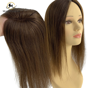 Topper pour femmes populaire, <span class=keywords><strong>cheveux</strong></span> Remy double trame, couleur brune courte, topper mono 5*5 avec PU, facile à porter, topper de <span class=keywords><strong>cheveux</strong></span> mono - Product Image 3