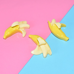 Cabujones de plátano pelado de 32 mm, bonitos plátanos de resina epoxi, frutas 3D ecológicas, diseño de hadas budistas para accesorios de casa de muñecas y slime - Product Image 4