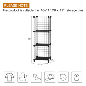 Proveedor Chino de Organizadores de Almacenamiento en Forma de Cubo, Estantes Metálicos, Armario, Estantería de Plástico para Libros, DIY - Product Image 4