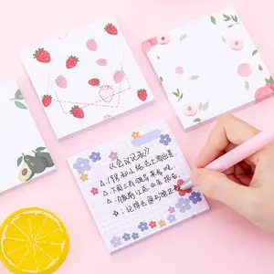 Custom Gifts Cute Sticker Notes flowers Memo pad Fruits Notepad School Stationery Supplies Decorate Sticky Note