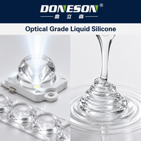 Caoutchouc de silicone liquide optique transparent anti-jaunissement, conforme RoHS et REACH, pour le moulage par injection d'optiques secondaires de guides de lumière