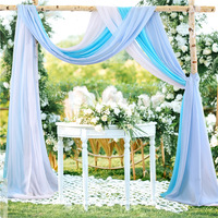 Rideau de fond de scène de mariage en polyester occultant ignifuge style européen taille personnalisée pour événement de mariage ou fête