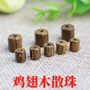 Cuentas de madera de ala de pollo de 6-8 mm, rectangulares, sueltas, para hacer pulseras, uso en templos religiosos - Product Image 5