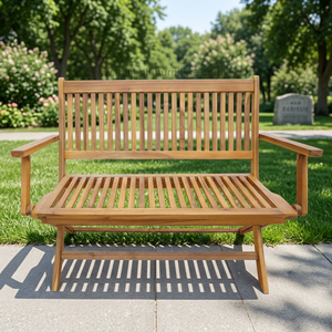 Banco Plegable Contemporáneo de Madera de Pino Sólido, Muebles de Exterior de Lujo Modernos, Fácil Almacenamiento, Jardín - Product Image 4