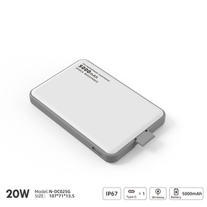 <span class=keywords><strong>Batterie</strong></span> <span class=keywords><strong>externe</strong></span> portable sans fil magnétique étanche IP67 5000mAh 20W PD PPS à charge rapide - Product Image 1