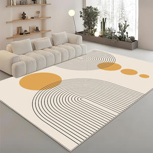 Nordic Style Living Room Rug <b>Rectangle</b> Geometric Pattern Thick Imitation Cashmere Home Use Creamy Sofa <b>Coffee</b> <b>Table</b> Rug - Product Image 5