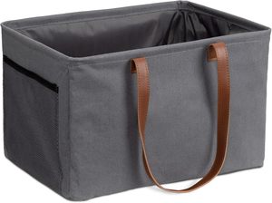Paniers à linge pliables <span class=keywords><strong>Navaris</strong></span> - Paniers à linge pliables - Bacs de rangement pour vêtements avec couvercle à cordon en tissu et sac anti-poussière - Product Image 2