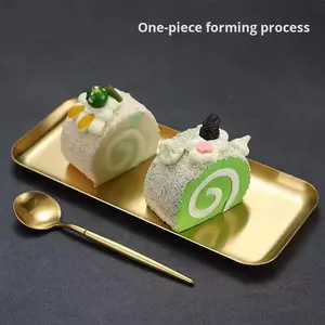 Plato Cuadrado Coreano de Acero Inoxidable, Platos para <span class=keywords><strong>Sushi</strong></span>, Platos para Servir, Bandeja para Pasteles, Bandeja de Almacenamiento - Product Image 2