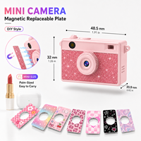Mini caméra numérique DC35S 5MP 1080P 30FPS 68 °   Appareil photo de poche grand angle avec étui détachable et remplaçable, prise en charge de la carte MicroSD