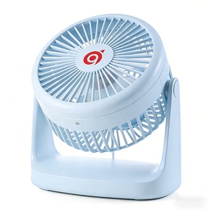 Ventilateur de table portable à commande mécanique rechargeable, deux vitesses, silencieux, « <span class=keywords><strong>vent</strong></span> naturel », avec réglage d'angle pour utilisation en extérieur et en voiture - Product Image 3