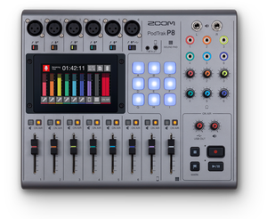 <span class=keywords><strong>Zoom</strong></span> Podtrak P8 Carte son portable 8 canaux pour diffusion en direct, six entrées micro, <span class=keywords><strong>enregistreur</strong></span> <span class=keywords><strong>vocal</strong></span> multipiste pour podcast, enregistrement et édition - Product Image 4