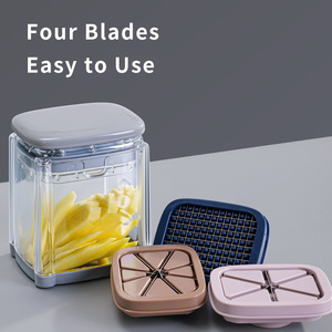 4 lưỡi thép không gỉ Hướng dẫn sử dụng Báo Chí Heavy Duty Rau Cutter cho khoai tây rau/Trái Cây-đa chức năng máy rửa chén an toàn - Product Image 4