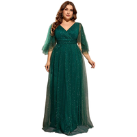 Robe de soirée en mousseline de soie verte Robe de soirée longue au sol Robe de grande taille pour les fêtes d'été