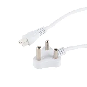 Guaranteed Quality South Africa India Power Electric Plug 3 Pin Power Cable Power Cord For Computer and Laptop
