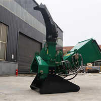 Broyeur de bois PTO de 4 pouces pour tracteur de 15 CV, attelage 3 points, alimentation hydraulique autonome