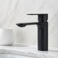 Mitigeur de lavabo électrique thermostatique moderne en laiton chromé à poignée unique et à trou unique avec cartouche en acier inoxydable