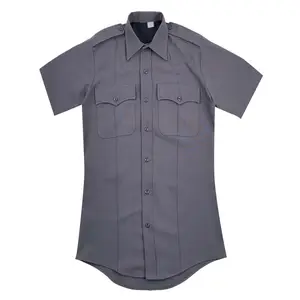 Breathable Workwear High Quality Work Shirts Customize Logo Short Sleeve Workwear With Buttons Industrial Men Shirt Pocket