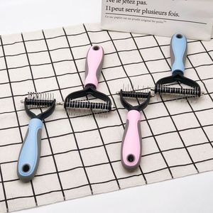 Animali domestici taglierina <span class=keywords><strong>per</strong></span> nodi in pelliccia toelettatura <span class=keywords><strong>per</strong></span> cani strumenti <span class=keywords><strong>per</strong></span> spargimento Pet Cat depilazione spazzola <span class=keywords><strong>per</strong></span> pettine prodotti <span class=keywords><strong>per</strong></span> animali domestici a doppia faccia pettine <span class=keywords><strong>per</strong></span> <span class=keywords><strong>gatti</strong></span> - Product Image 6