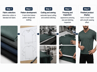 T-shirt extensible à manches courtes et col rond pour homme, été