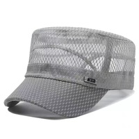 Gorra de malla de secado rápido para hombre, para verano, transpirable, con protección solar, para pesca, estilo casual y sencillo.
