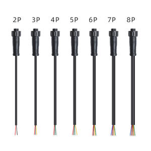 耐候性M12 IP67 12V防水電源コネクタケーブル 2ピン銅芯 自動車用LED照明向け - Product Image 3