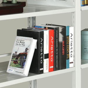 Estantería moderna de acero para libros, mueble de metal con andamio, de cuero - Product Image 6
