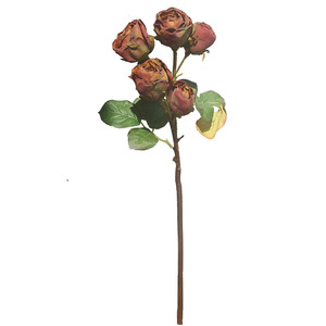 Bouquets artificiels en soie de roses avec pompons, décoration pour salon, café, fête - Product Image 6